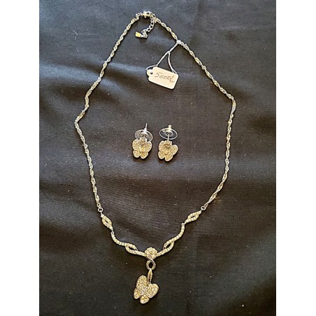 Butterfly Necklace and Earrings