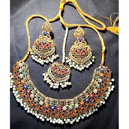 Necklace with Earrings and Tikka-1